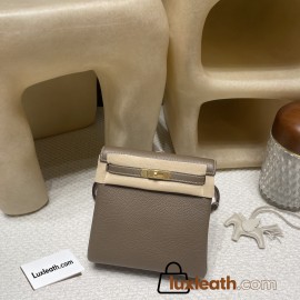 Kelly Ado 18/Étoupe Grey  Gold  Clemence