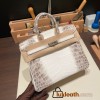 Hermes Birkin25cm Nilo Himalaya 01 Gold Hardware Full Handmade 001