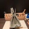 Hermes Birkin25 Crocodile Niloticus 81/Gris Tourterelle  Gold Hardware Full Handmade 009
