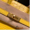 Hermes Birkin25 Crocodile Niloticus M9 / mimosa Gold Hardware Full Handmade 010