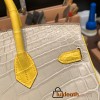 Hermes Birkin25 Crocodile Niloticus 80/Pearl Grey&16 /Taupe Grey Gold Hardware Full Handmade 011