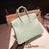 Hermès Birkin 25cm Alligator Matte Alligator Crocodile 6U/Vert Deau Silver Hardware Fully Hand-Stitched birkin25-012  