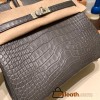 Birkin25 Matte Alligator Crocodile 88/Graphite Silver Hardware Full Handmade 013