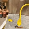 Birkin25 Alligator Crocodile 80/Pearl Grey& M9 mimosa Gold Hardware Full Handmade 015