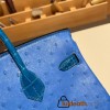 Birkin25 Alligator Crocodile touch Bleu Hydra& Bleu Izmir Silver Hardware Full Handmade 017