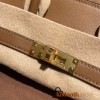 25cm birkin Chamois 18 /Étoupe Grey Gold Hardware Full Handmade 021