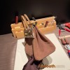 25cm birkin Chamois 18 /Étoupe Grey Gold Hardware Full Handmade 021