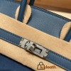 25cm birkin Chamois 08 / bleu royal Silver Hardware Full Handmade 022