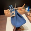 25cm birkin Chamois 08 / bleu royal Silver Hardware Full Handmade 022