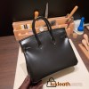 25cm birkin box So black Silver Hardware Full Handmade 025