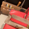 Hermes Birkin 25cm Lizard T5/Rose Jaipur Gold Hardware Full Handmade 036
