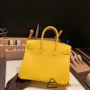 Hermes Birkin 25cm Lizard 9L/CANARI Gold Hardware Full Handmade 039