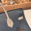 Hermes Birkin 25cm Epsom 2Z /Blue nuit & 81 /Gris Tourterelle Silver Hardware Full Handmade 040