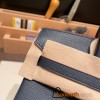 Hermes Birkin 25cm Epsom76/Blue Indigo Gold Hardware Full Handmade 041