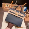 Hermes Birkin 25cm Epsom76/Blue Indigo Gold Hardware Full Handmade 041