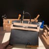 Hermes Birkin 25cm Epsom 89/ Black Silver Hardware Full Handmade 043