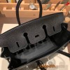 Hermes Birkin 25cm Epsom 89/ Black Silver Hardware Full Handmade 043