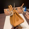 Hermes Birkin 25cm Epsom 37 /Gold Silver Hardware Full Handmade 048