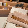 Hermes Birkin 25cm Epsom 10/Craie & 37/Gold Gold Hardware Full Handmade 051