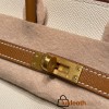 Hermes Birkin 25cm Epsom 10/Craie & 37/Gold Gold Hardware Full Handmade 051