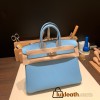 Hermes Birkin 25cm Epsom 7N/Celeste Gold Hardware Full Handmade 066
