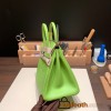 Hermes Birkin 25cm Epsom 6R/ Kiwi Silver Hardware Full Handmade 068