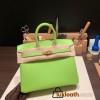 Hermes Birkin 25cm Epsom 6R/ Kiwi Gold Hardware Full Handmade 069