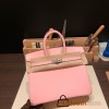Hermes Birkin 25cm swift 3Q/Rose Sakura Silver Hardware Full Handmade 073