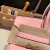 Hermes Birkin 25cm swift 3Q/Rose Sakura Silver Hardware Full Handmade 073
