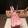 Hermes Birkin 25cm swift 3Q/Rose Sakura Silver Hardware Full Handmade 073