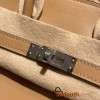 Hermes Birkin 25cm swift 0M/Chai Silver Hardware Full Handmade 074