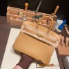 Hermes Birkin 25cm swift 4B/Biscui Gold Hardware Full Handmade 076