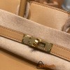 Hermes Birkin 25cm swift 4B/Biscui Gold Hardware Full Handmade 076