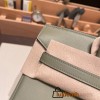 Hermes Birkin 25cm swift Q1/ Sauge Silver Hardware Full Handmade 077