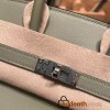 Hermes Birkin 25cm swift Q1/ Sauge Silver Hardware Full Handmade 077