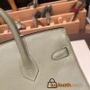 Hermes Birkin 25cm swift Q1/ Sauge Silver Hardware Full Handmade 077