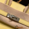 Hermes Birkin 25cm swift 1Z /Jaune Poussin Silver Hardware Full Handmade 083
