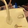 Hermes Birkin 25cm swift 1Z /Jaune Poussin Silver Hardware Full Handmade 083