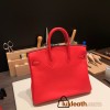 Hermes Birkin 25cm swift S3/Rouge Cœur Silver Hardware Full Handmade 085
