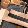 Hermes Birkin 25cm togo 89/Black (Noir) Silver Hardware Full Handmade 090