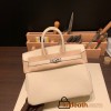 Hermes Birkin 25cm togo 10 /Craie Silver Hardware Full Handmade 095