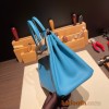 Hermes Birkin 25cm togo P3 /Blue du Nord Silver Hardware Full Handmade 101