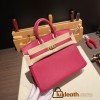 Hermes Birkin 25cm togo B5 /Ruby Gold Hardware Full Handmade 104