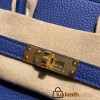 Hermes Birkin 25cm togo 7T/ Blue Electric Gold Hardware Full Handmade 107