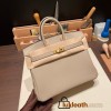 Hermes Birkin 25cm togo 81/Gris Tourterelle Gold Hardware Full Handmade 112