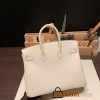 Hermes Birkin 25cm togo 10/Craie  Rose Gold  Hardware Full Handmade 114