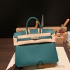 Hermes Birkin 25cm togo new stock Birkin Z6 /Malachite Silver Hardware Full Handmade 140