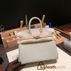 Hermes Birkin 25cm togo new stock Birkin 80/Pearl Grey Silver Hardware Full Handmade 141