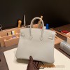 Hermes Birkin 25cm togo new stock Birkin 80/Pearl Grey Silver Hardware Full Handmade 141