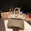 Hermes Birkin 25cm togo 10/ Craie & Étoupe Grey  Gold Hardware Full Handmade 146